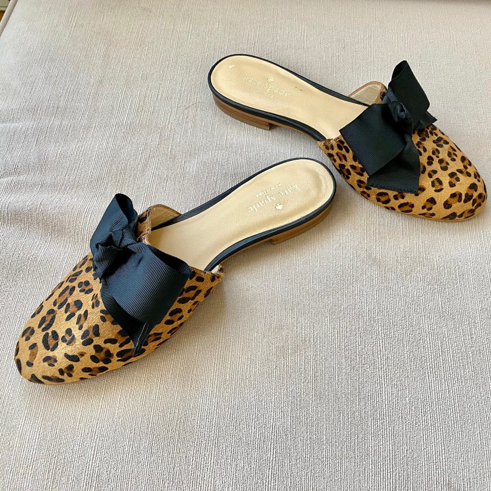 Kate Spade flats - Madra Calf Hair Bow Slides
